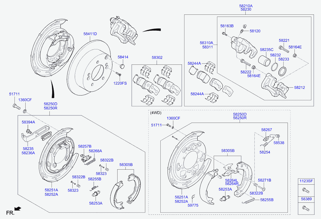 MASTER-SPORT GERMANY 58302-2SA70 - Pad kit - rear disc brake www.autospares.lv