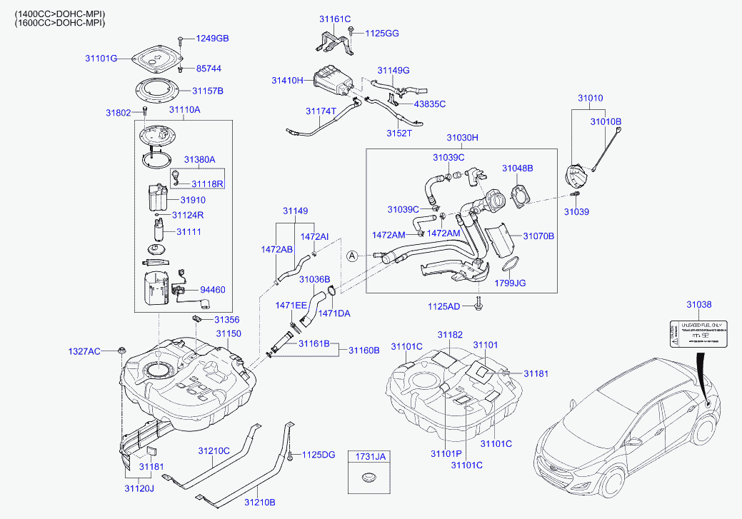 Hyundai 31110-A6200 - Degvielas sūknis autospares.lv