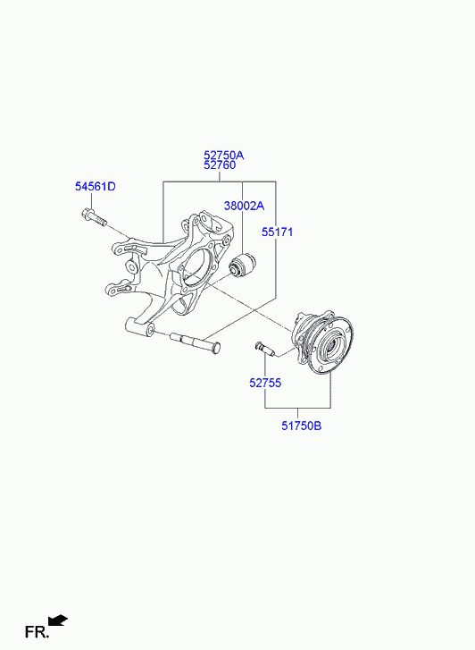 Hyundai 527202W600 - Bukse, Šķērssvira www.autospares.lv