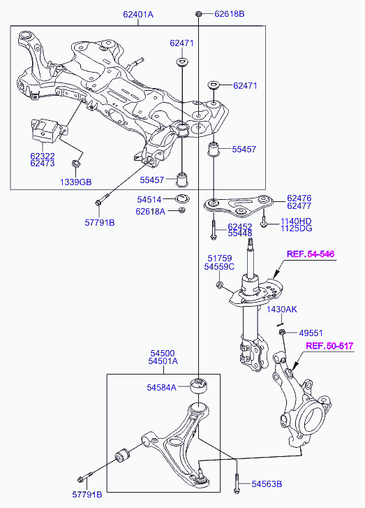 KIA 545013Z000 - Neatkarīgās balstiekārtas svira, Riteņa piekare autospares.lv