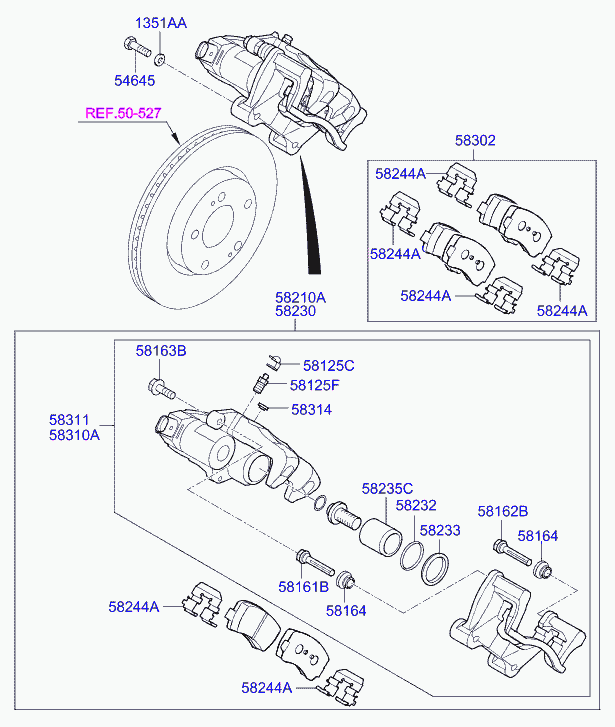 KIA 58302 3ZA10 - Brake Pad Set, disc brake www.autospares.lv