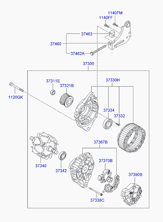 KIA 373002B600 - Ģenerators autospares.lv