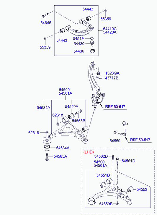 Hyundai 54430-3K000 - Stūres šķērsstiepņa uzgalis autospares.lv