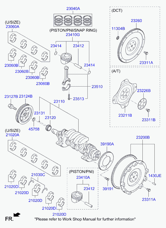 Hyundai 233112B000 - Skrūvju komplekts, Spararats autospares.lv