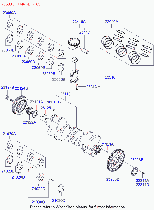 Hyundai 2312427400 - Шкив коленчатого вала www.autospares.lv