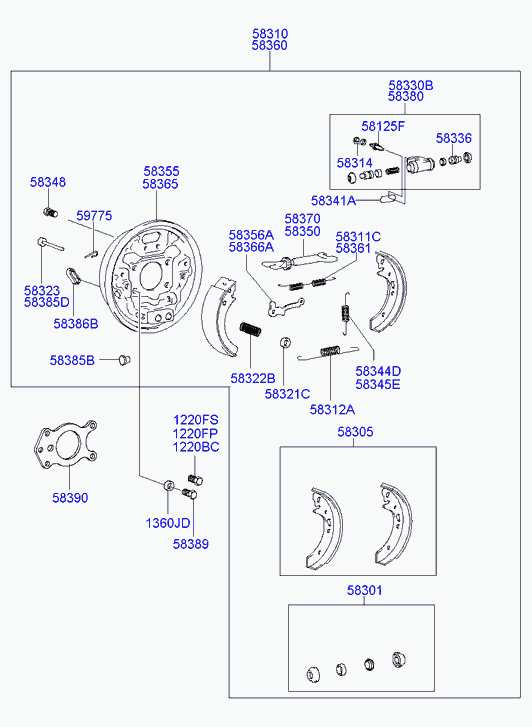 Hyundai 5838025000 - Колесный тормозной цилиндр www.autospares.lv