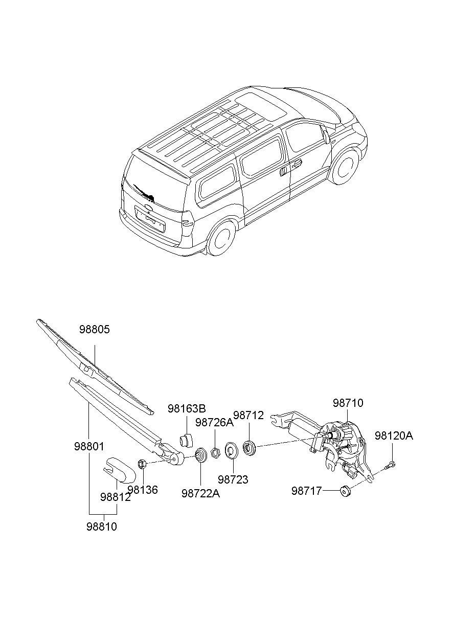 Hyundai 98820-4H001 - Stikla tīrītāja slotiņa autospares.lv