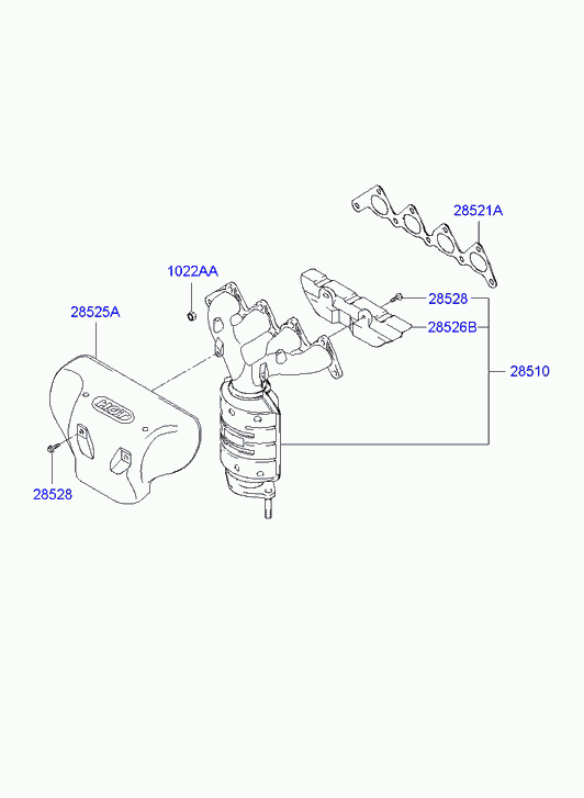 KIA 2851023820 - Katalizators www.autospares.lv