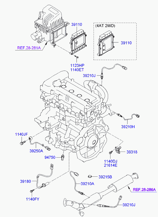 KIA 392102B000 - Lambda zonde www.autospares.lv