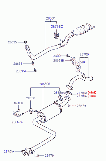 Hyundai 28700-02220 - Izplūdes caurule www.autospares.lv