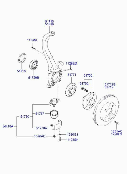 Hyundai 51712 38300 - Bremžu diski www.autospares.lv