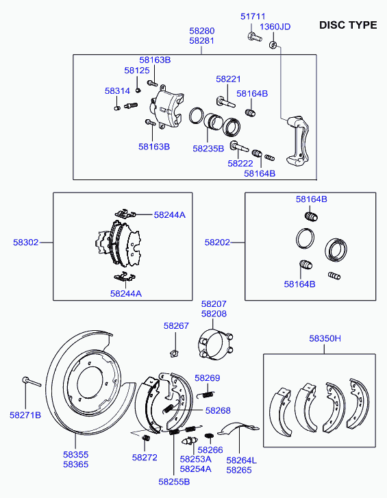 KIA 58302-38A10 - Bremžu uzliku kompl., Disku bremzes www.autospares.lv