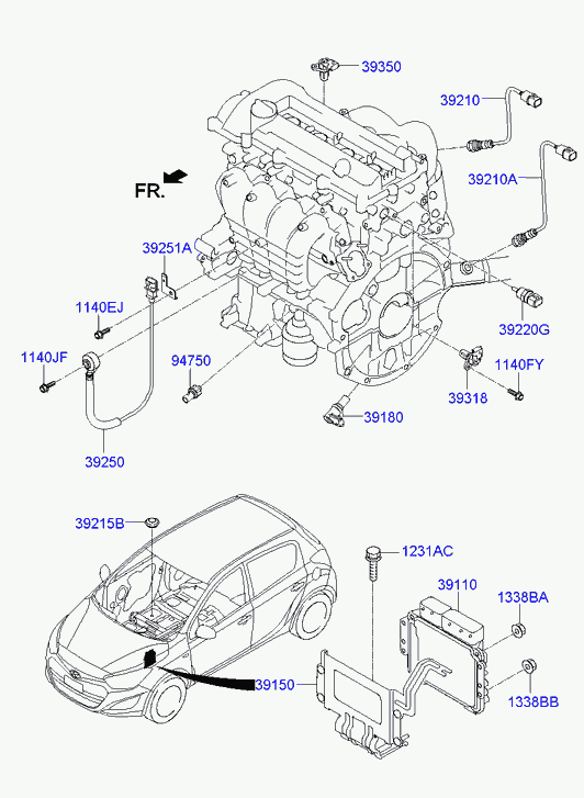 Hyundai 39210 03020 - Lambda Sensor www.autospares.lv