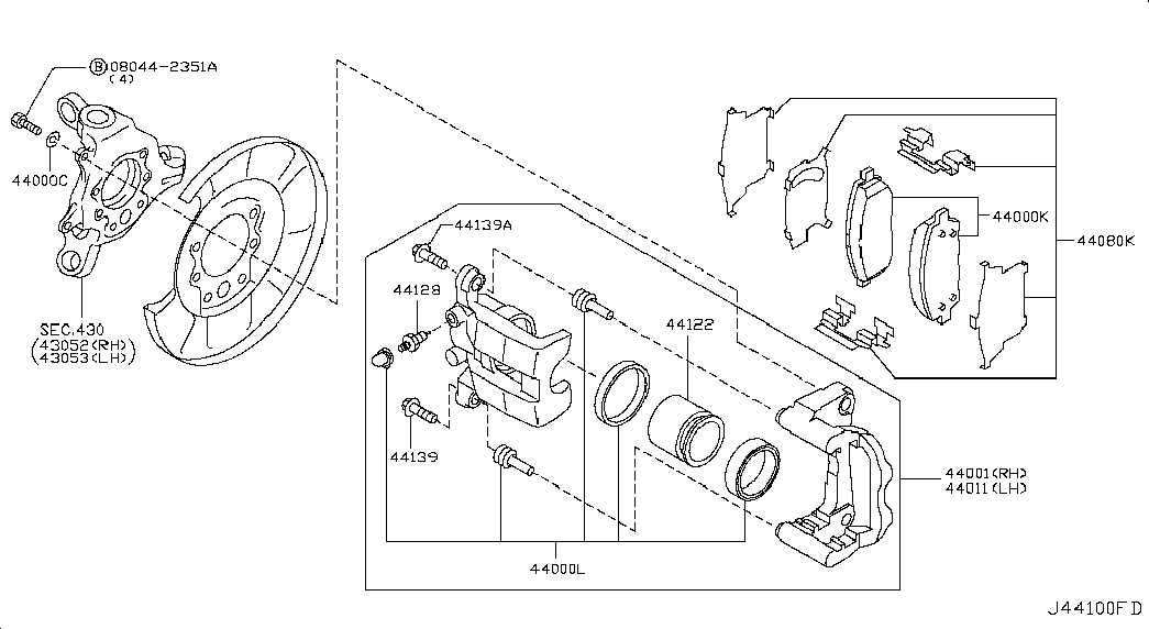 NISSAN D40601MB0A - Brake Pad Set, disc brake www.autospares.lv