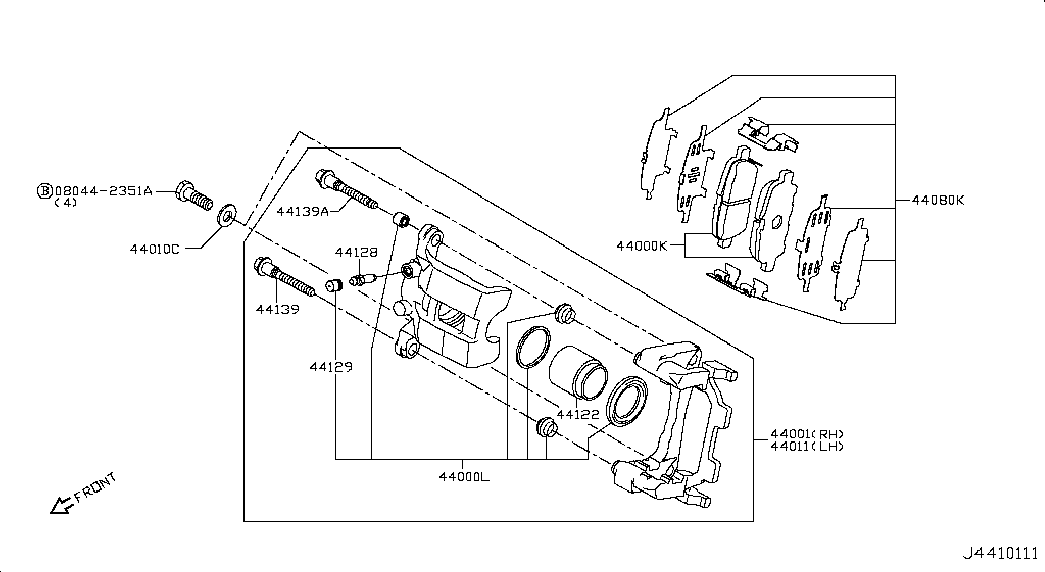 NISSAN D4M601BN0A - Brake Pad Set, disc brake www.autospares.lv