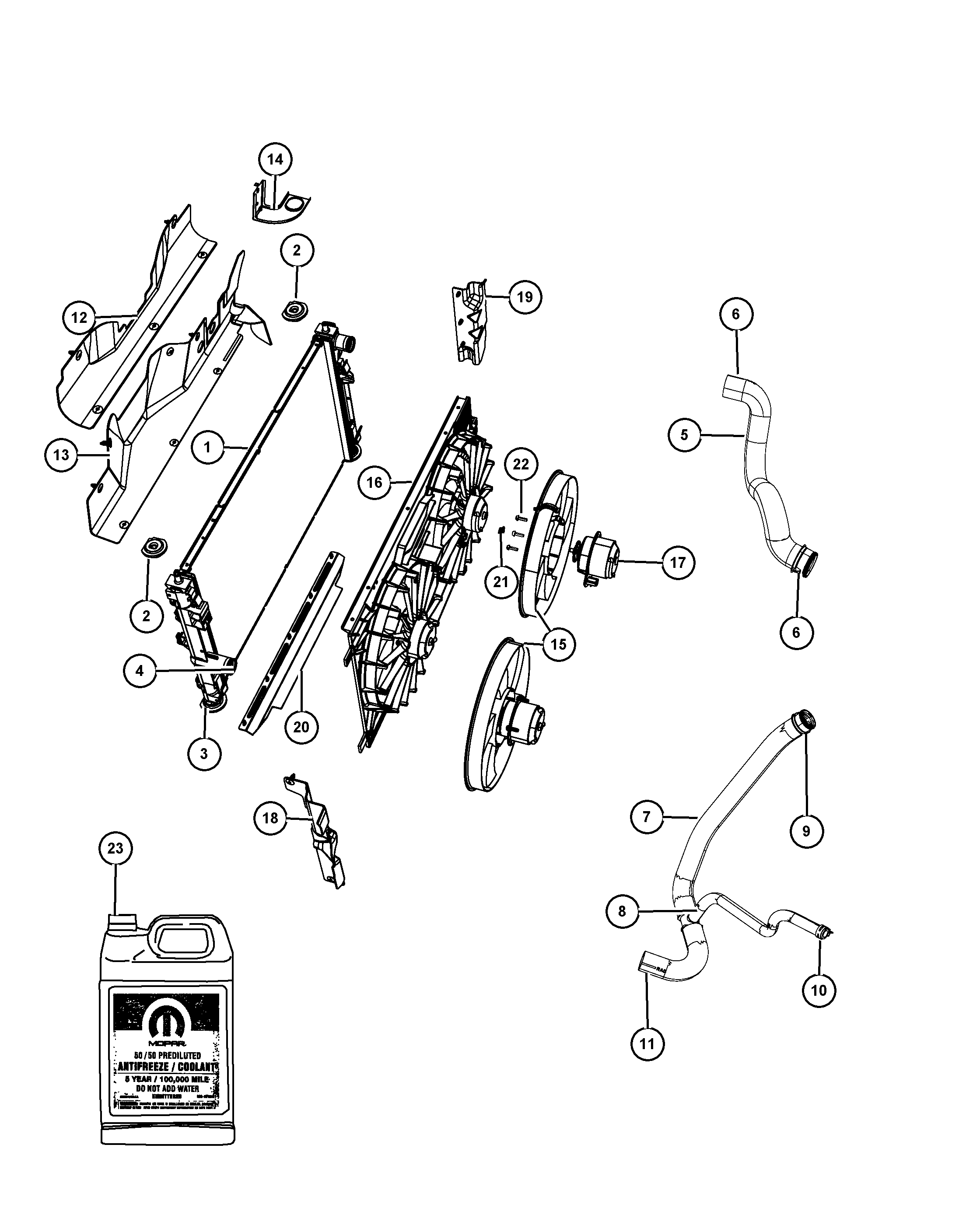 Chrysler 68048 953AB - ANTIFREEZE COOLANT GALLON www.autospares.lv