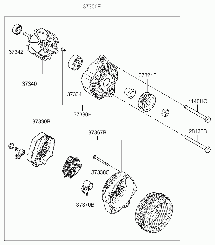 Hyundai 37334-37400 - Bearing - front www.autospares.lv