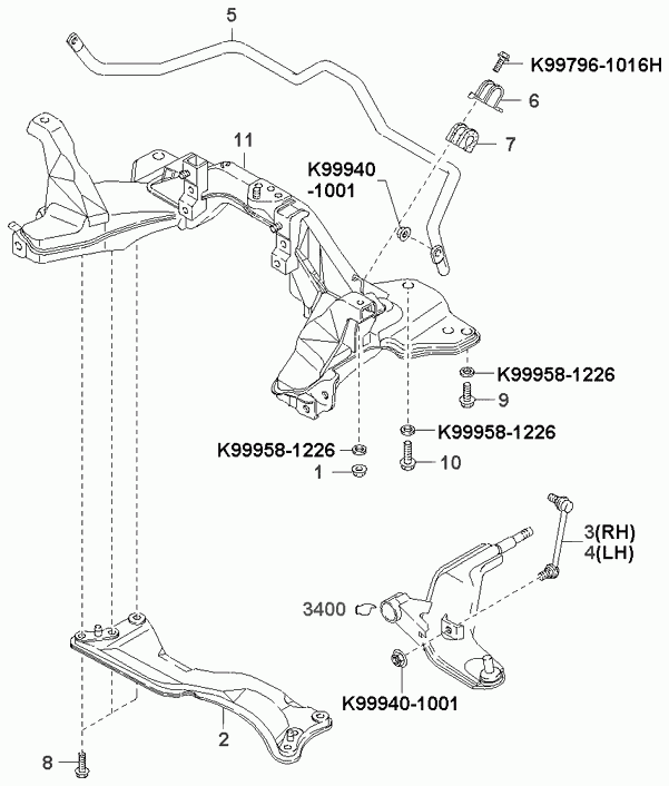 MAZDA KGA2A34170A - Stiepnis / Atsaite, Stabilizators autospares.lv