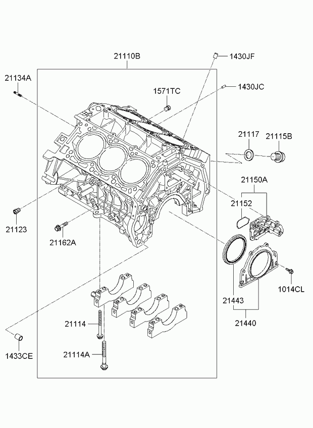 Hyundai 21443-3E000 - Blīvgredzens, Eļļas noliešanas korķis autospares.lv