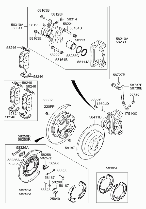 Buessing 58302-2PA70 - Bremžu uzliku kompl., Disku bremzes www.autospares.lv