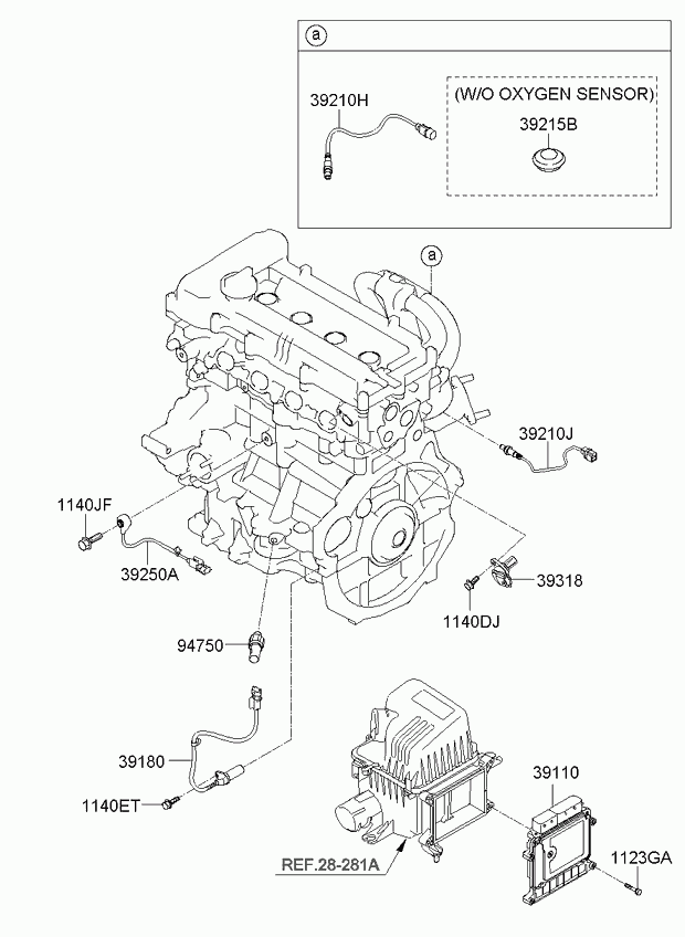 Hyundai 392102B020 - Lambda Sensor www.autospares.lv