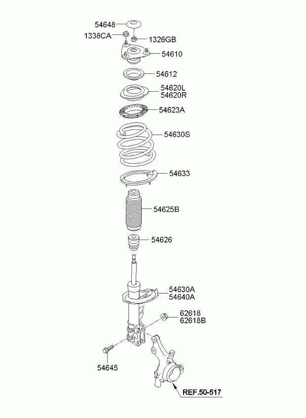 Hyundai 546611H001 - Shock Absorber www.autospares.lv