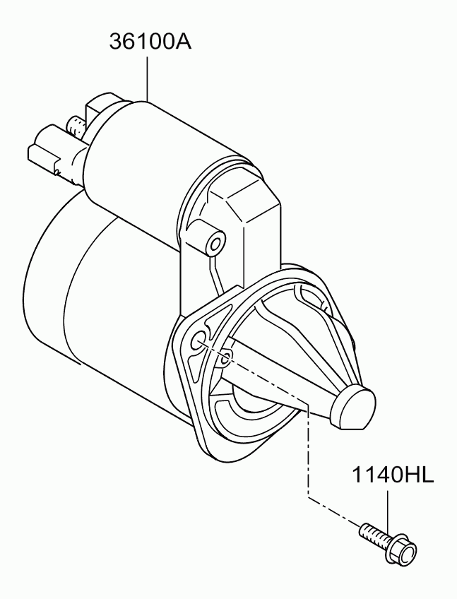 Hyundai 36100 2B200 - Стартер www.autospares.lv