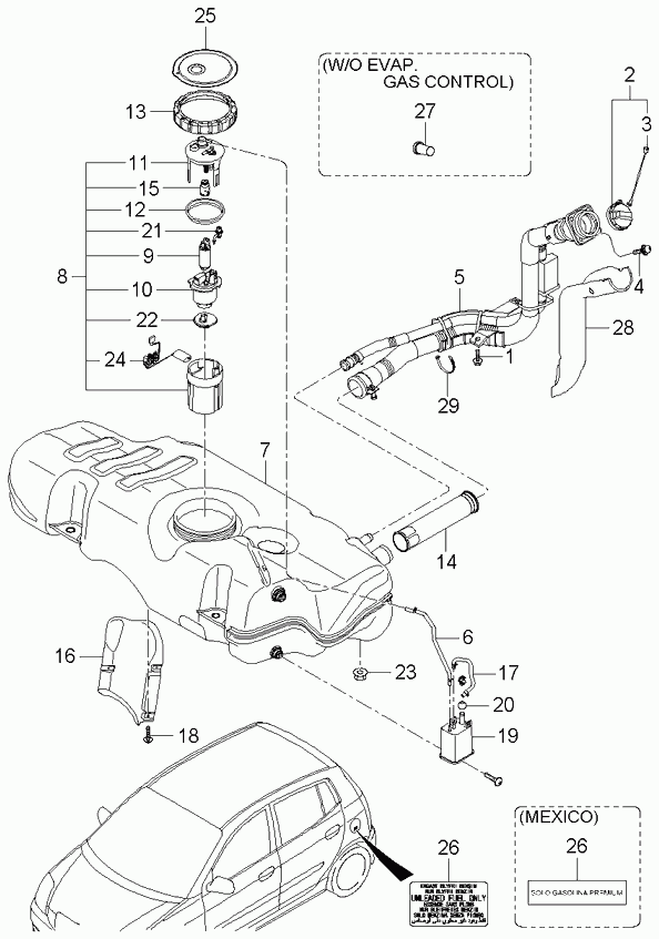 Hyundai 31110-07000 - Degvielas sūknis autospares.lv