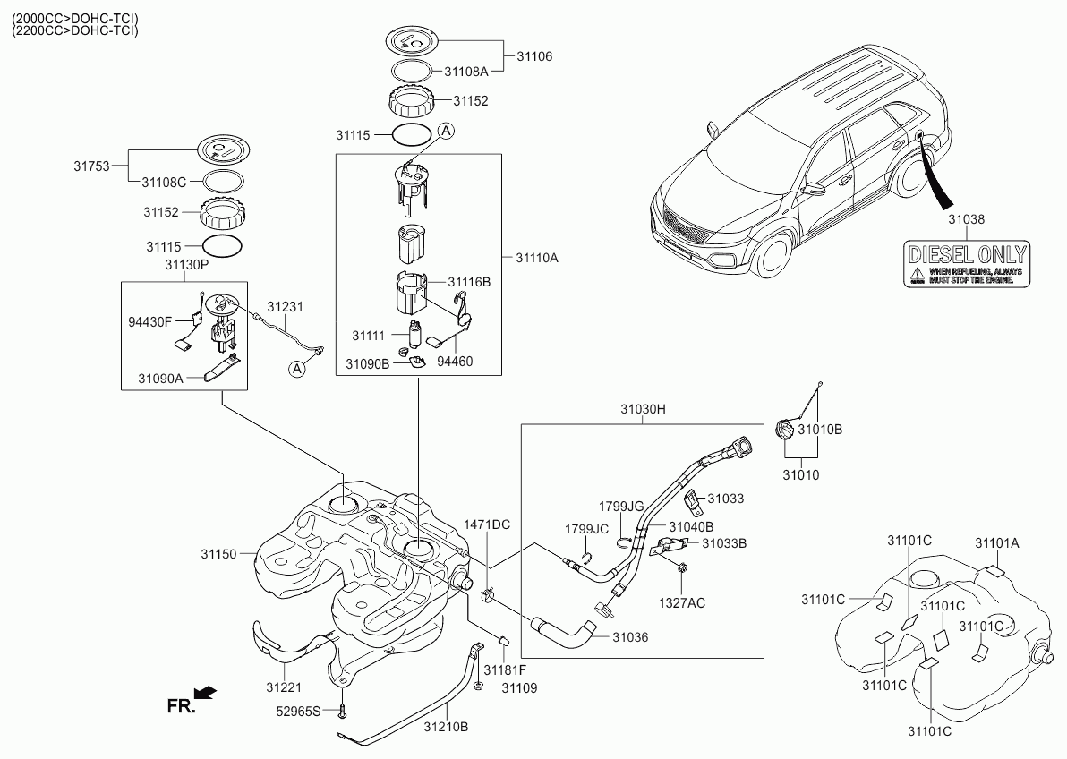 KIA 311102P900 - Модуль топливного насоса www.autospares.lv