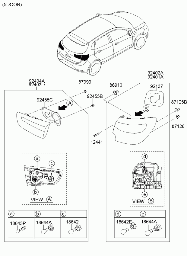 KIA 1864318004N - Bulb, auxiliary stop light www.autospares.lv