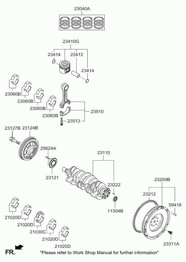 Hyundai 231212A600 - Zobrats, Sadales vārpsta www.autospares.lv