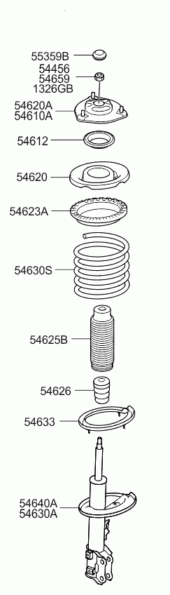 KIA 54612-2C000 - Amortizatora statnes balsts www.autospares.lv