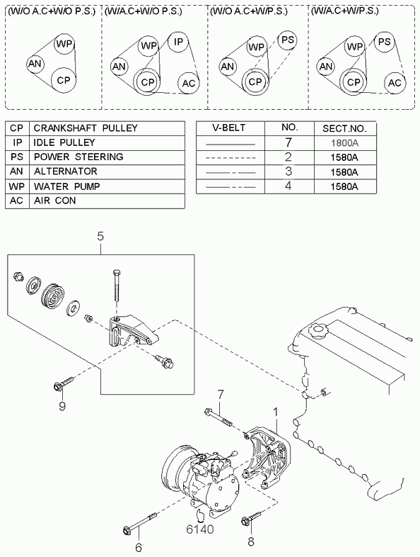 TOYOTA 0K94115908 - Поликлиновой ремень www.autospares.lv