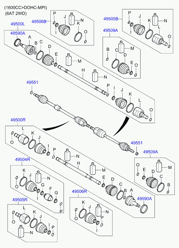 Hyundai 495431M001 - Пыльник, приводной вал www.autospares.lv