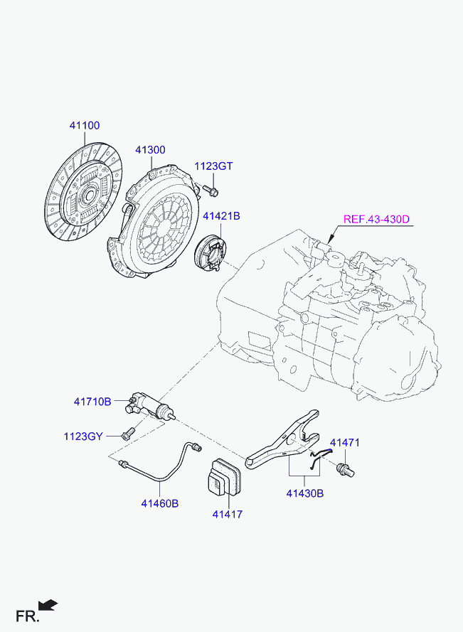 KIA 41100-26080 - Clutch Disc www.autospares.lv