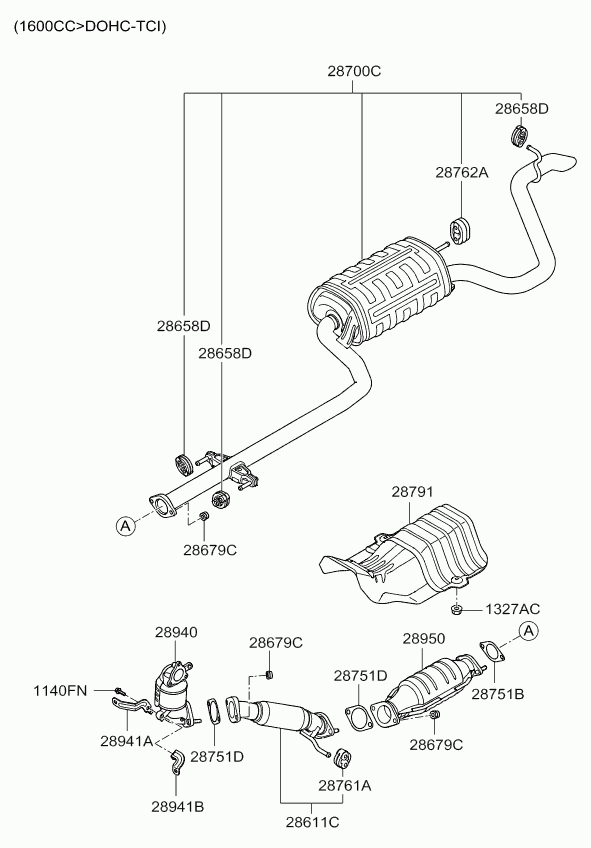 Hyundai 289402A780 - Катализатор www.autospares.lv