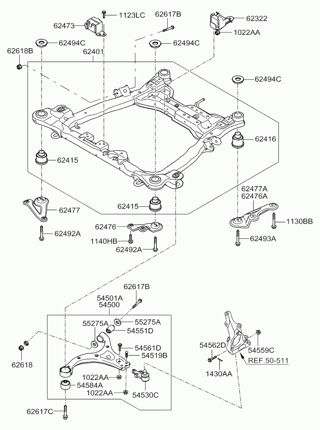 KIA 545844D001 - Bush of Control / Trailing Arm www.autospares.lv