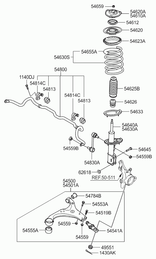 KIA 54501-2G001 - Track Control Arm www.autospares.lv