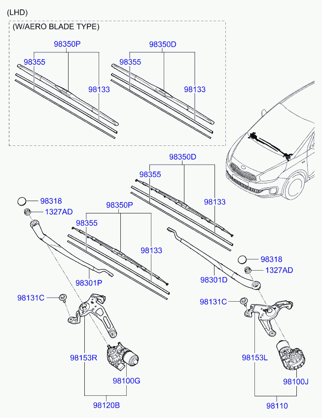 KIA 98360A4000 - Wiper Blade www.autospares.lv