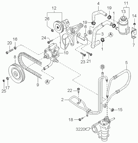 Hyundai 0K017-32-611 - Ķīļsiksna www.autospares.lv