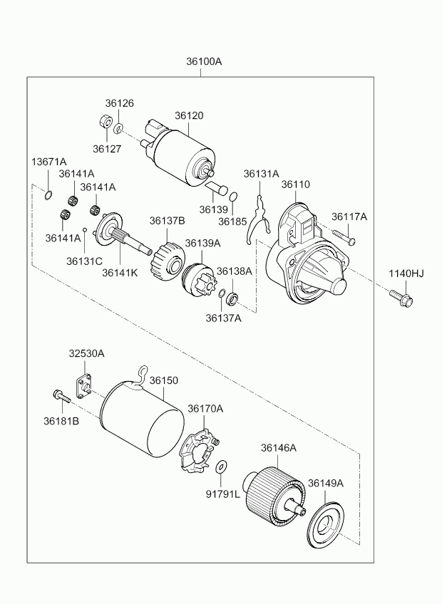 KIA 3610003400 - Starteris autospares.lv