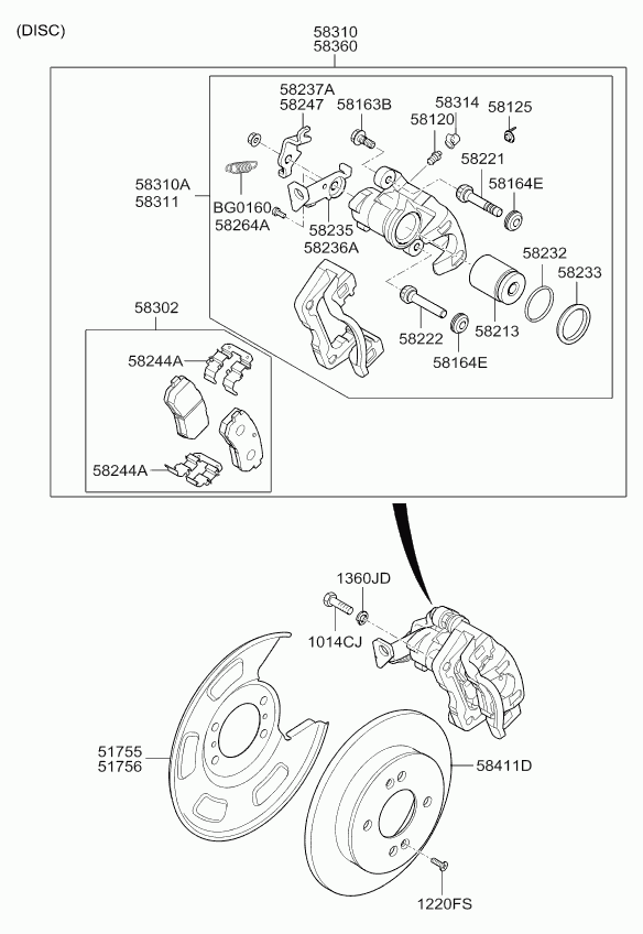 KIA 583021YA30 - Brake Pad Set, disc brake www.autospares.lv