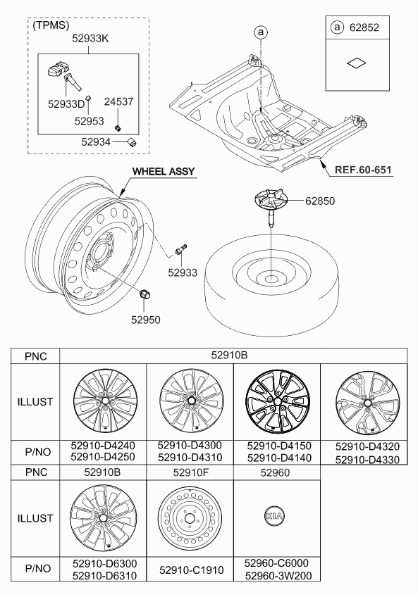 GENESIS 52933-D4100 - Riteņu grieš. ātruma devējs, Riepu spiediena kontroles sist. www.autospares.lv