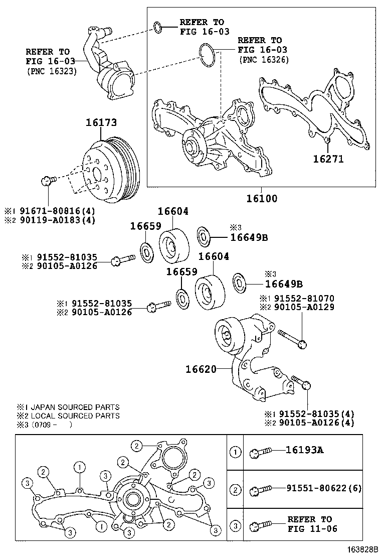 TOYOTA 16100-39455 - Ūdenssūknis autospares.lv