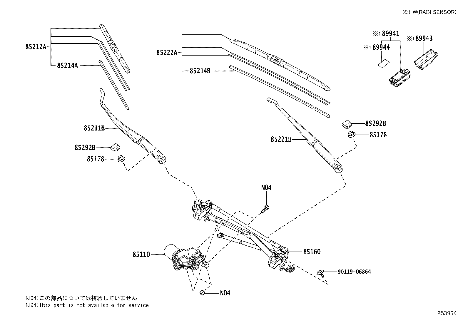 LEXUS 85214-52110 - Stikla tīrītāja slotiņa autospares.lv