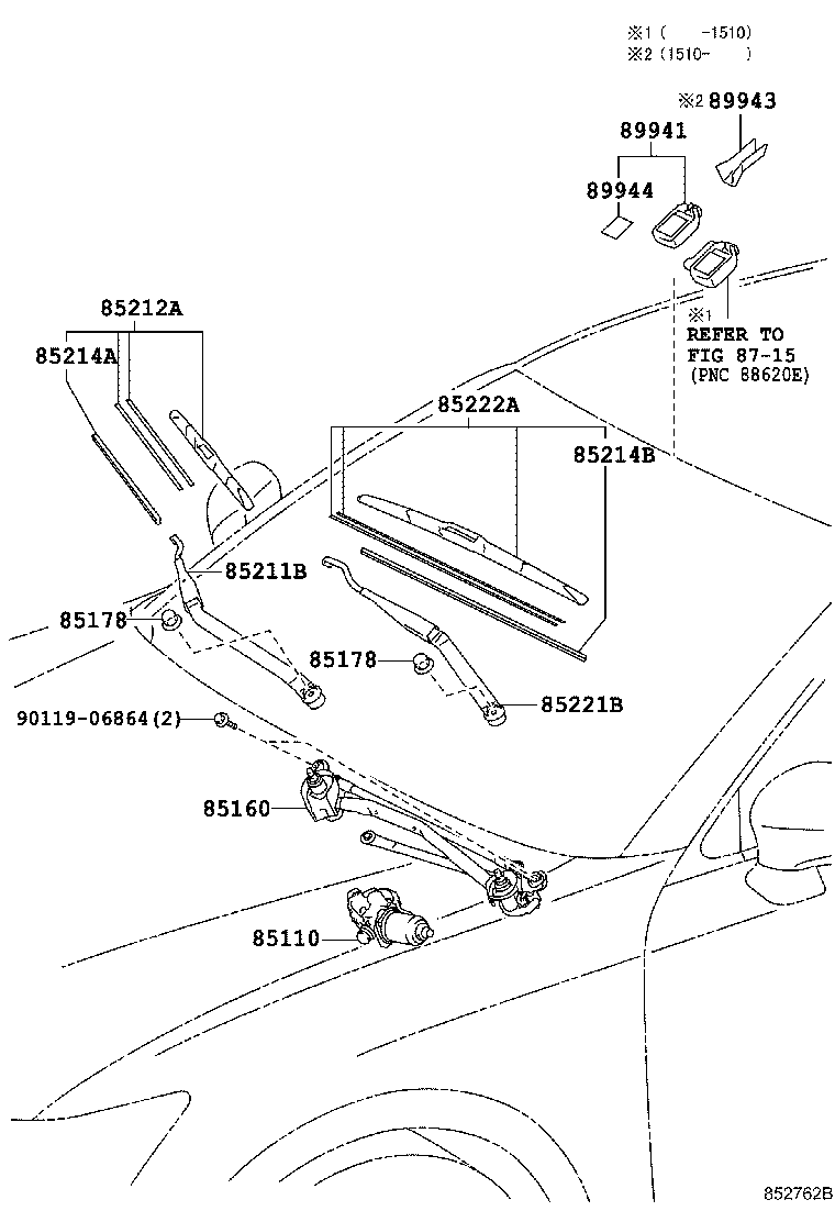 LEXUS 85212-30480 - Stikla tīrītāja slotiņa autospares.lv