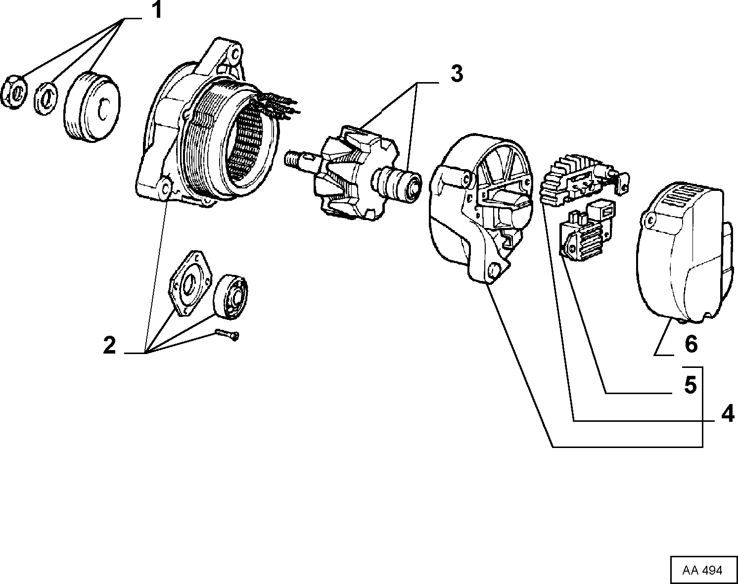 FIAT 9948614 - Генератор www.autospares.lv