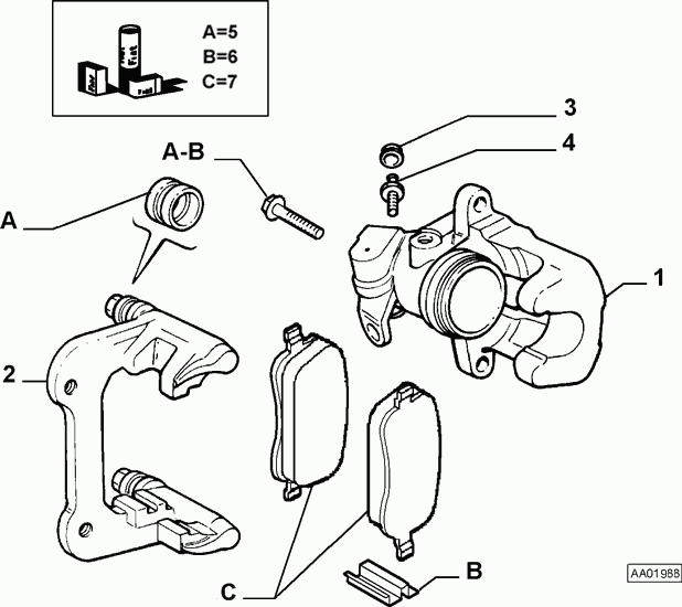 Alfa Romeo 9947887 - Remkomplekts, Bremžu suports autospares.lv