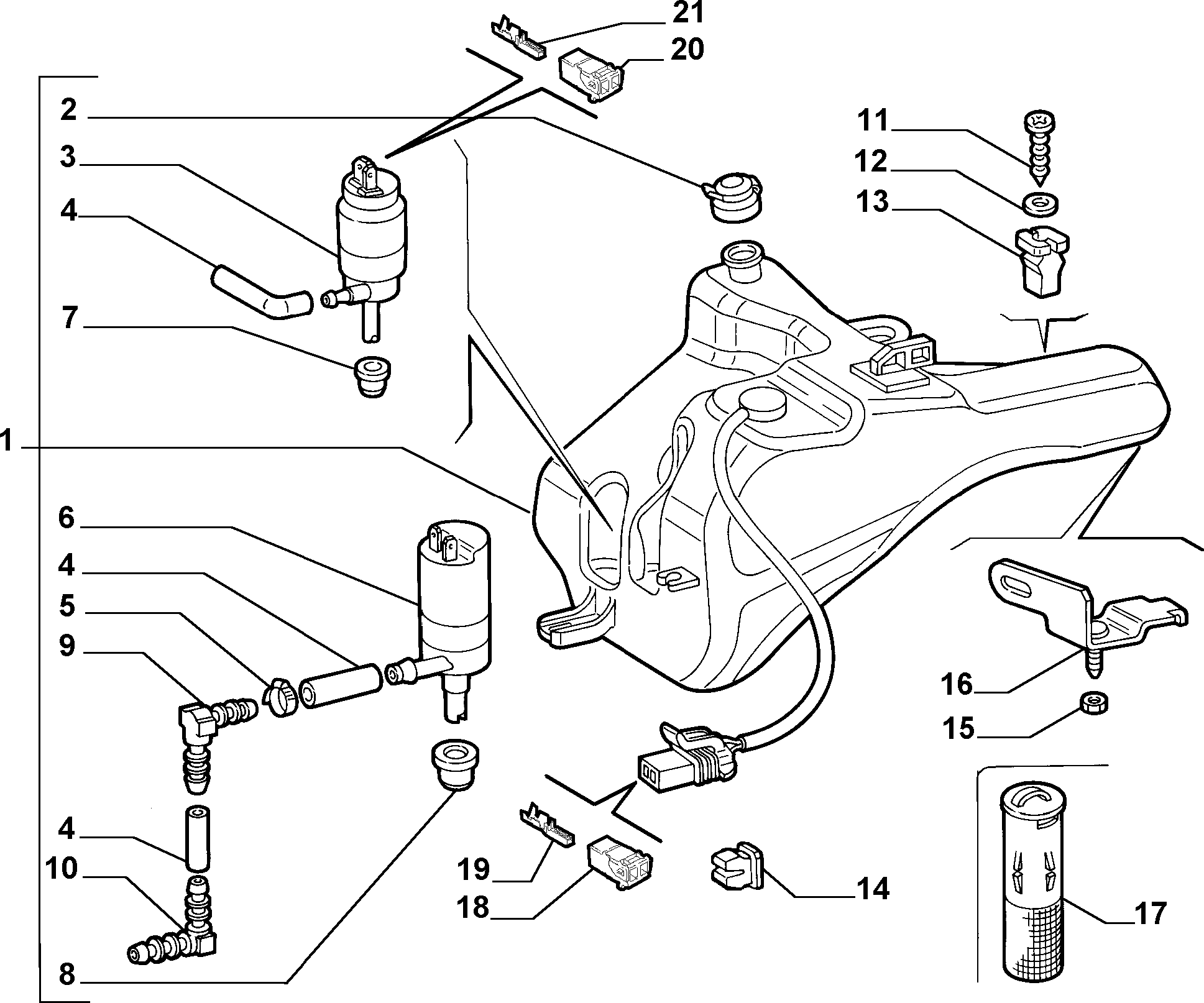 Alfa Romeo 46797755 - Ūdenssūknis, Stiklu tīrīšanas sistēma autospares.lv