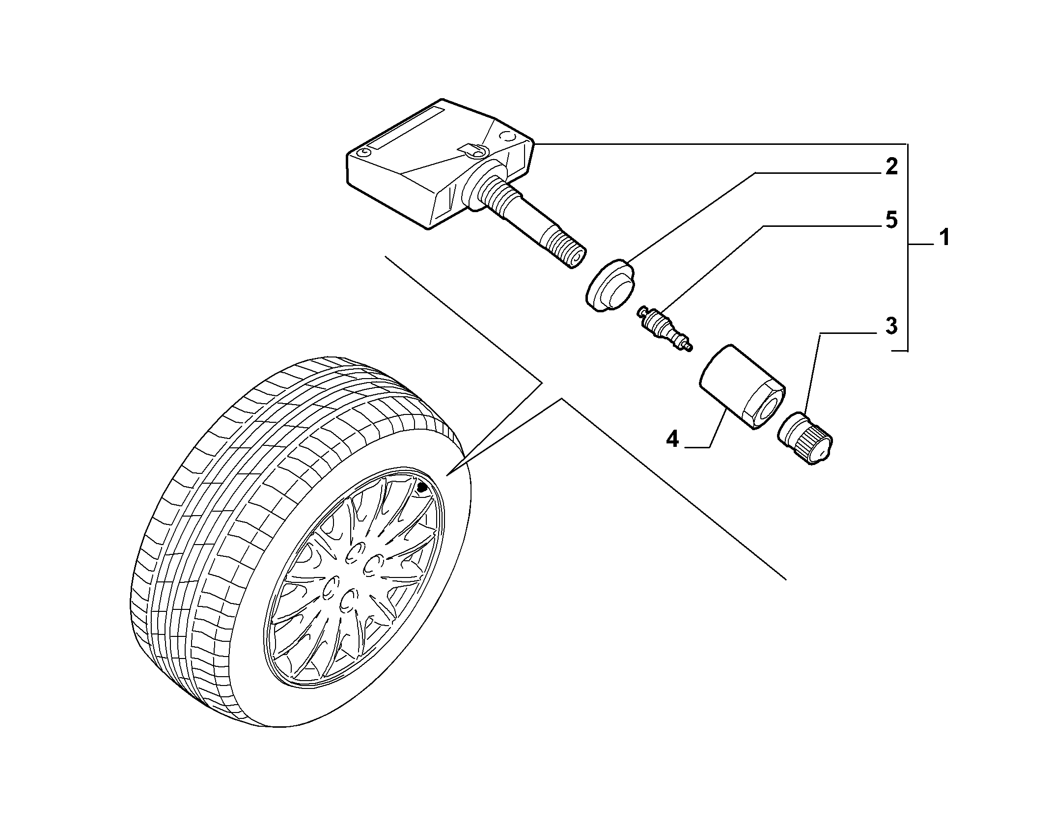 Alfa Romeo 9634866180 - Wheel Sensor, tyre pressure control system www.autospares.lv